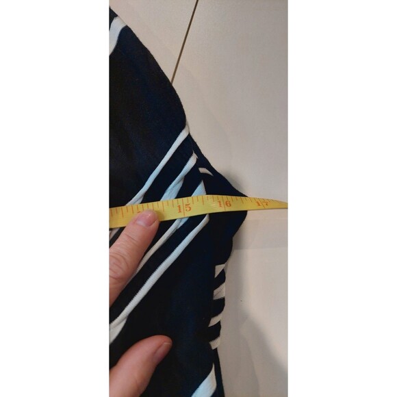 Cache Women's Size Small Cardigan Vest Black White Striped USA Cascade - Picture 6 of 7